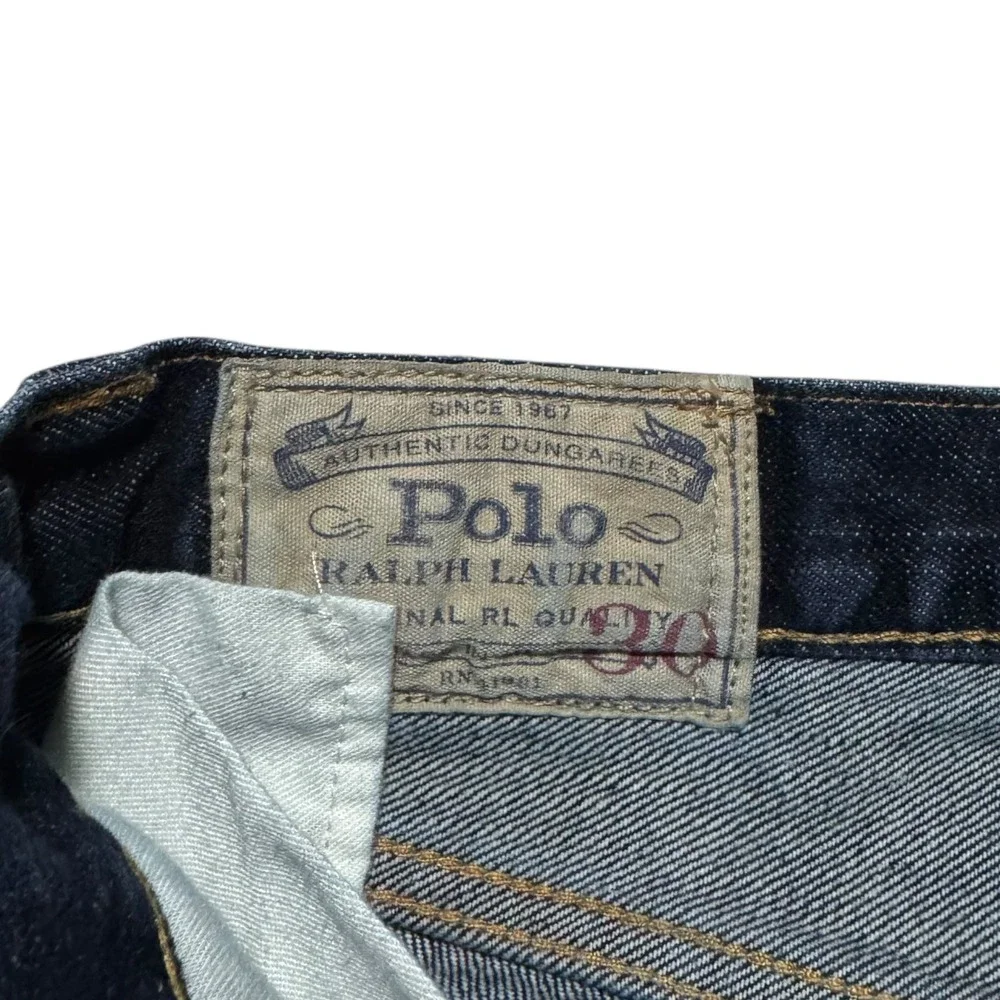 Polo Ralph Lauren Dark Wash Thompson Relaxed Fit Jeans Men's‎ 34x30 100% Cotton